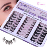 21Pairs Strip Lashes 21 Styles Mixed Natural Wispy Cat Eye Lash DIY Eyelashes Extension at Home for Most Eye Shapes