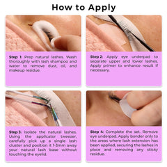 W-Shape Effect Eyelash Extensions with 5D Clovers【D Curl, 8-15mm】- Voluminous & Fluffy Technological Fibers