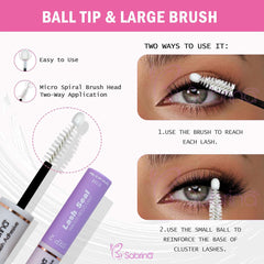 Lash Cluster Glue,Lash Bond and Seal Waterproof,Bond & Seal Lash Glue for Eyelash Cluster,Lash Glue Black Long-Lasting 72H(10ml)