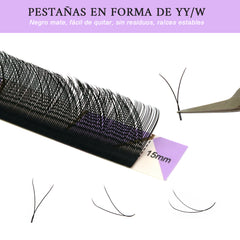 YY-Shape Effect Eyelash Extensions with 【D Curl, 8-15mm】- Voluminous & Fluffy Technological Fibers