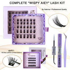 BY SABRINA Professional DIY Segment Lash Set – Girl Next Door, 4-in-1 “Iconic Muse” Kit + Free W-Strip Gift