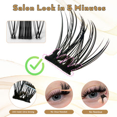 BY SABRINA Professional DIY Segment Lash Set – Girl Next Door, 4-in-1 “Iconic Muse” Kit + Free W-Strip Gift