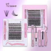 200Pcs Lash Cluster 30D C Curl Induvidual Lashes DIY Eyelash Extension Kit with Bond and Seal Lash Glue Remover and Eyelash Extension Tweezers