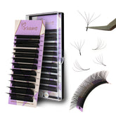W-Shape Effect Eyelash Extensions with 5D Clovers【D Curl, 8-15mm】- Voluminous & Fluffy Technological Fibers