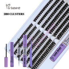 60D&80D Individual Lash Kit with 280pcs Clusters/Bond&Seal/Remover/Applicator