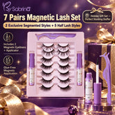 7-Pair Magnetic Eyeliner & Lash Kit - Innovative Cluster & Half Lash Mix