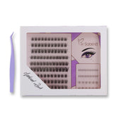 Natural Look Pre-Glued Lash Kit with 5 Styles Include Lower Lashes/Non-Sticky Tweezers