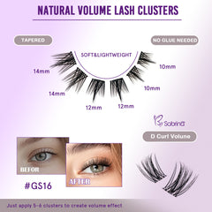 Volume Look Pre-Glued Lash Kit with 5 Styles Include Lower Lashes/Non-Sticky Tweezers