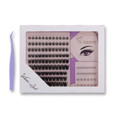 Volume Look Pre-Glued Lash Kit with 5 Styles Include Lower Lashes/Non-Sticky Tweezers