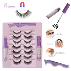 7 Pairs Magnetic Lash Kit with Full Lashes/Eyeliner/Applicator