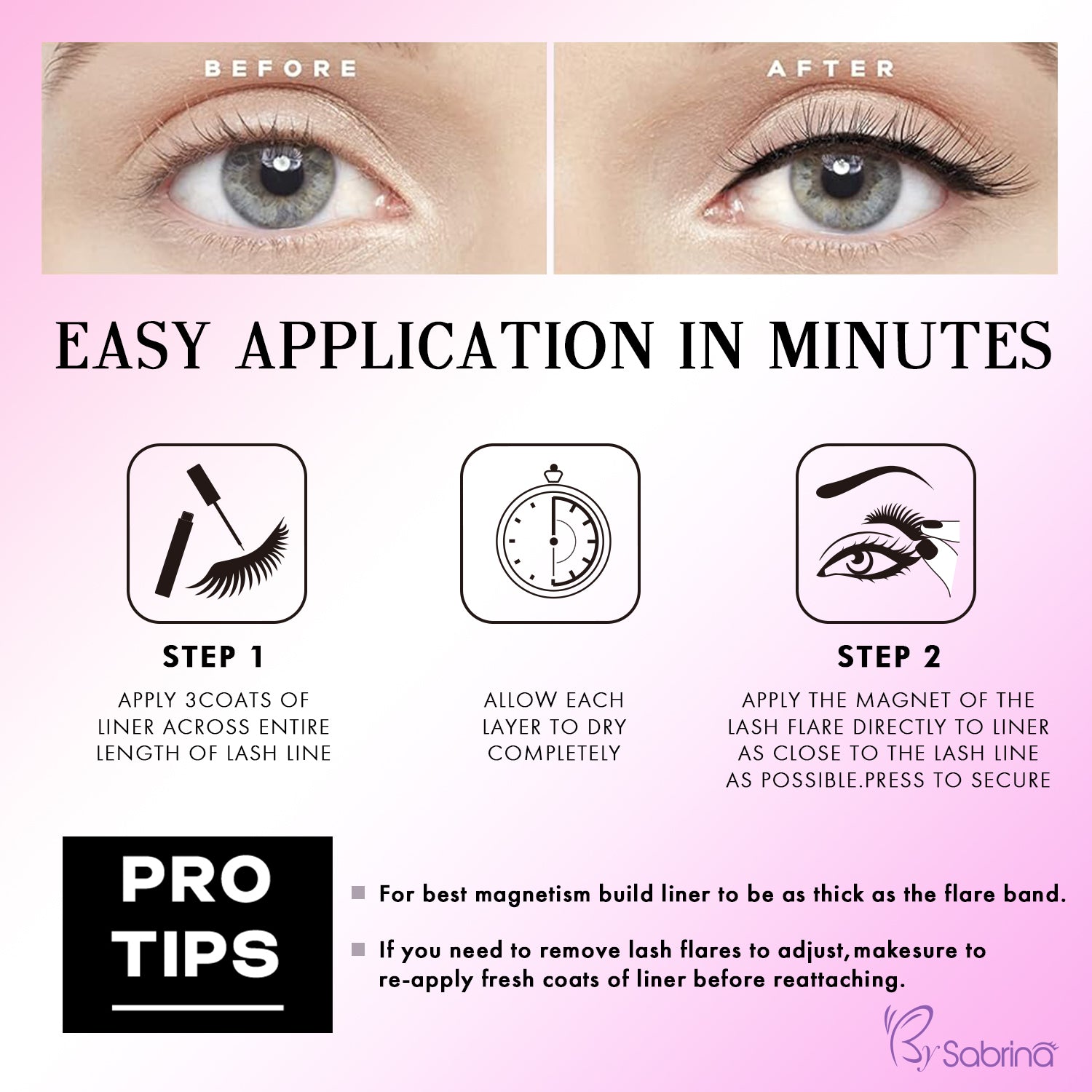 7 Pairs Magnetic Lash Kit with Full Lashes/Eyeliner/Applicator
