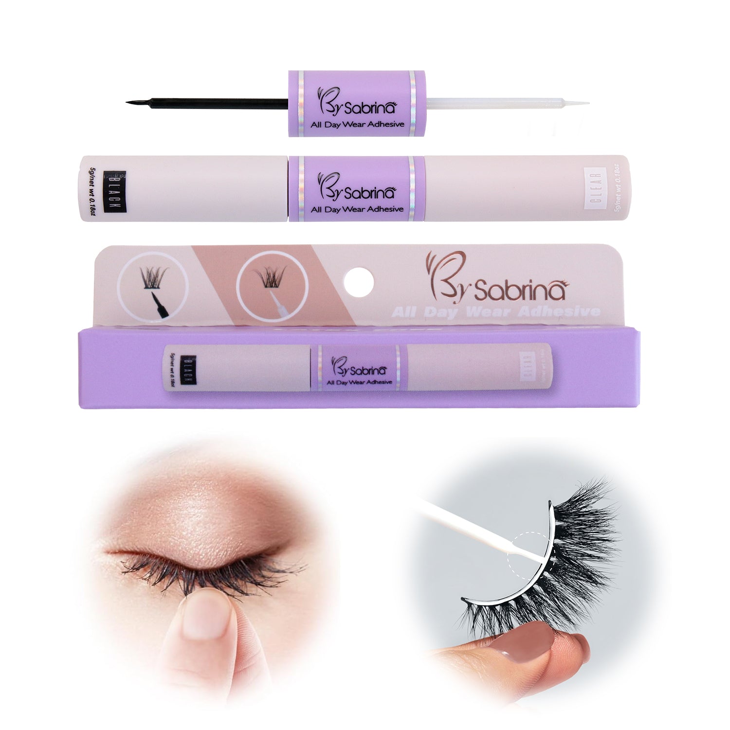 Hypoallergenic Waterproof 2-in-1 Eyelash Glue 10 ml