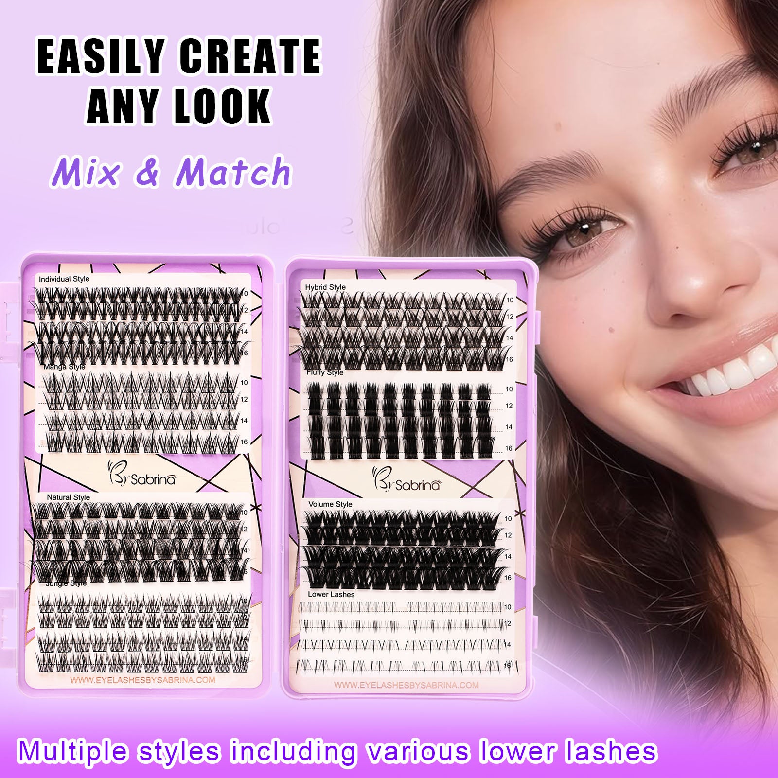 Kit Extension of Eyelashes Section with Remover and Glue