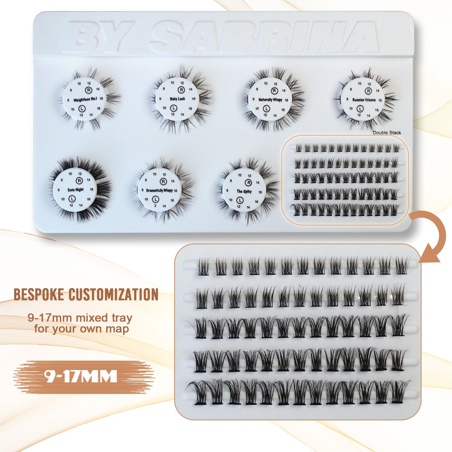 BY SABRINA Professional DIY Lash Extension Kit – 7 Pre-Designed Styles with Complete Accessories