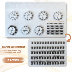BY SABRINA Professional DIY Lash Extension Kit – 7 Pre-Designed Styles with Complete Accessories