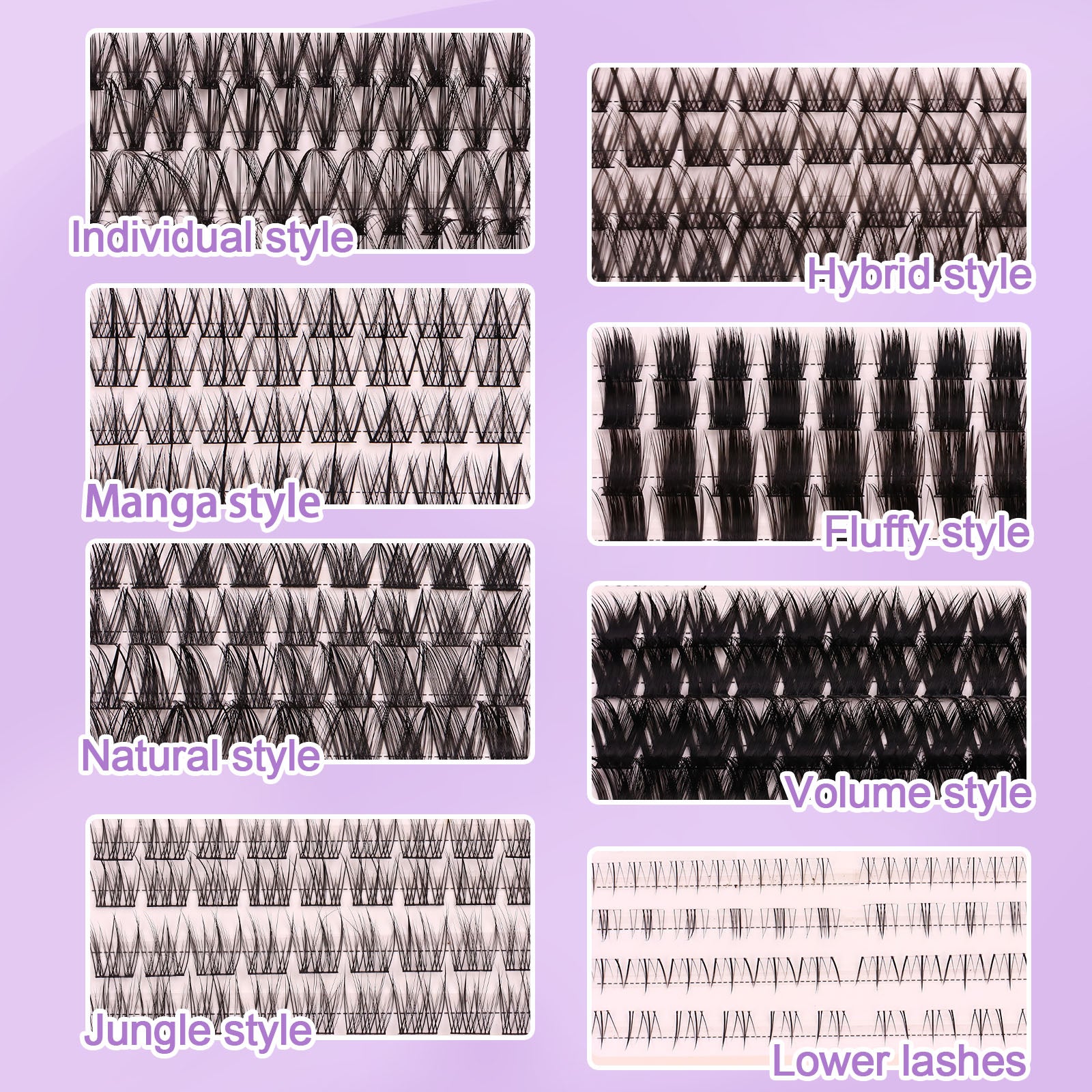 Kit Extension of Eyelashes Section with Remover and Glue