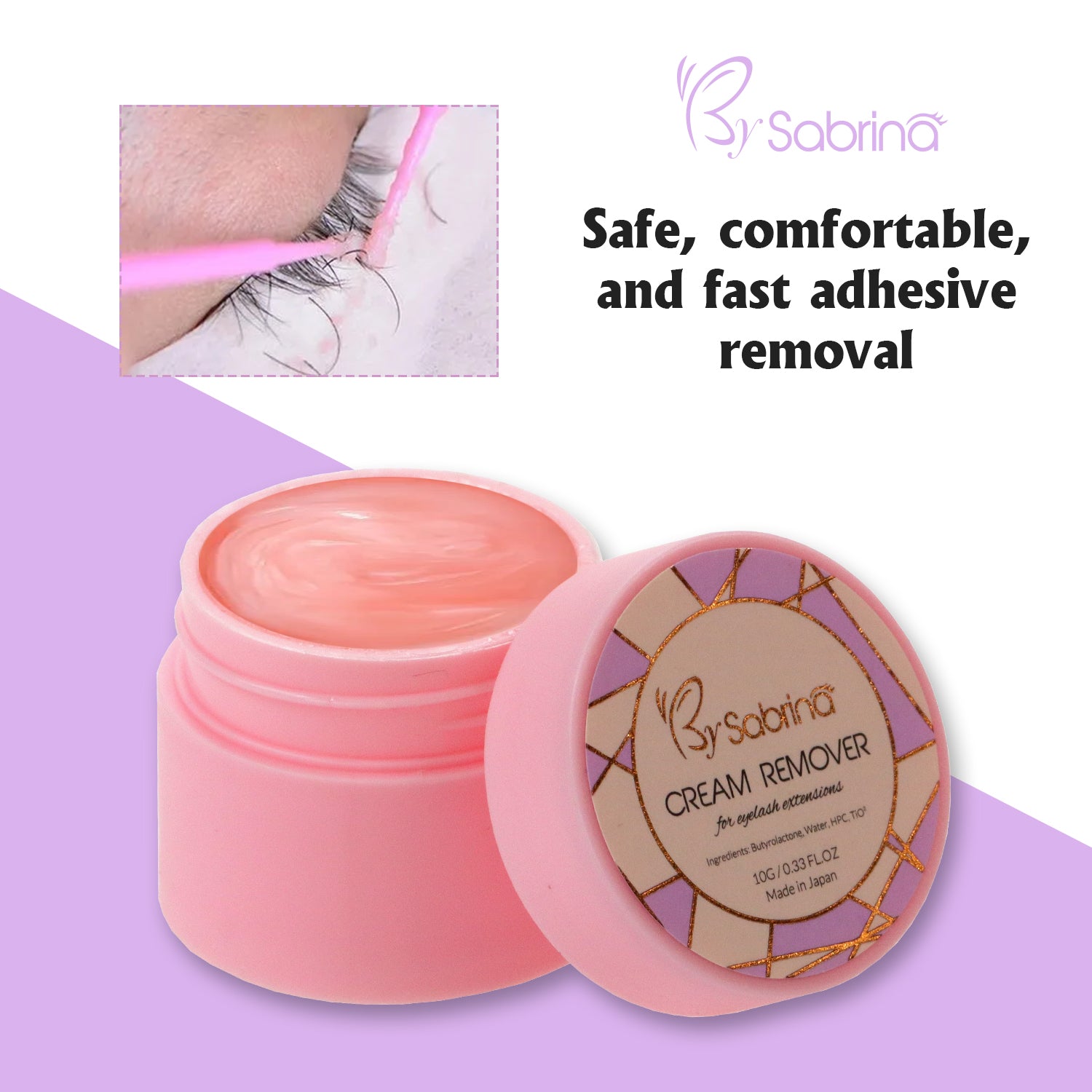 10g Cream Eyelash Extension Remover (for Mink Lashes) – Odorless, non-toxic, and harmless; removes quickly