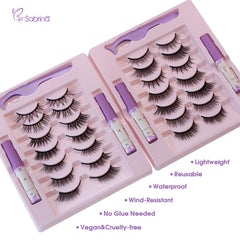 14 Pairs Magnetic Lash Kit with Full Lashes&Half Lashes/Eyeliner/Applicator