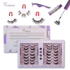 14 Pairs Magnetic Lash Kit with Full Lashes&Half Lashes/Eyeliner/Applicator