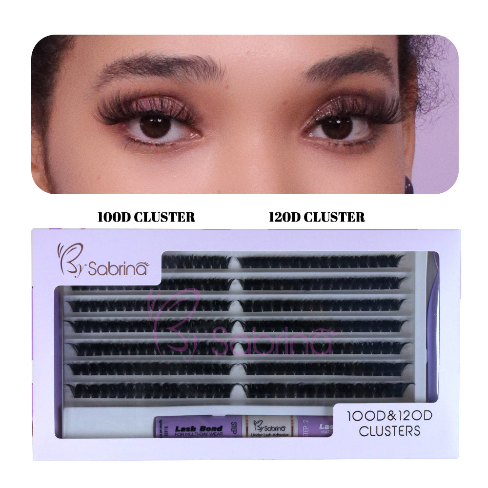 100D&amp;120D Individual Lash Kit with 280pcs Clusters/Bond&amp;Seal/Remover/Applicator