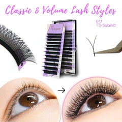 YY-Shape Effect Eyelash Extensions with 【D Curl, 8-15mm】- Voluminous & Fluffy   Technological Fibers