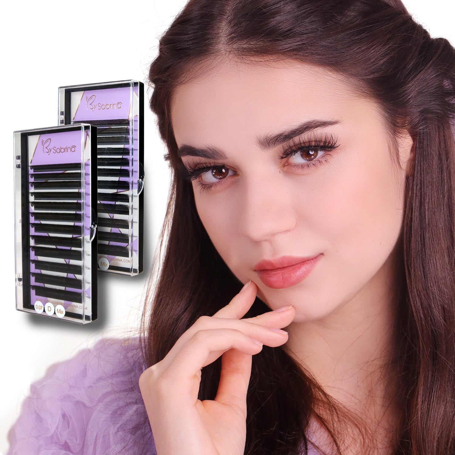 YY-Shape Effect Eyelash Extensions with 【D Curl, 8-15mm】- Voluminous & Fluffy   Technological Fibers