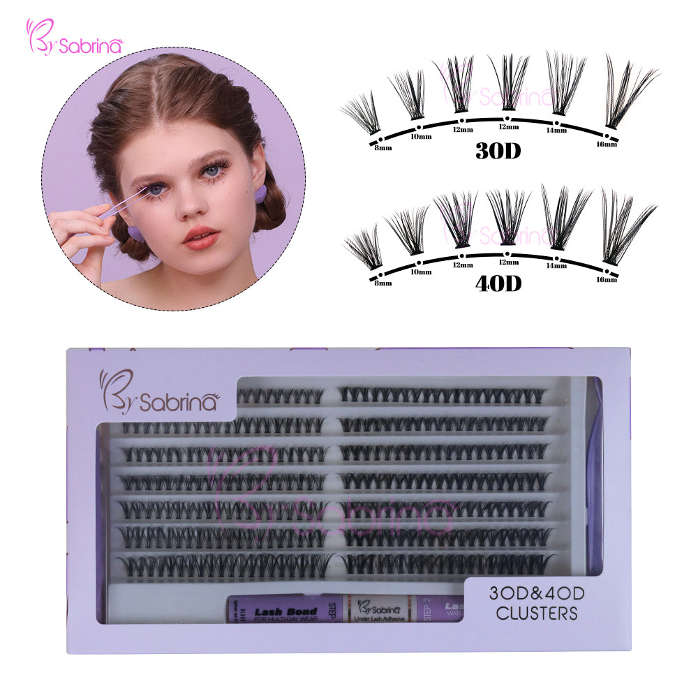 280Pcs Lash Cluster 30D&40D C Curl Induvidual Lashes DIY Eyelash Extension Kit with Bond and Seal Lash Glue Remover and Eyelash Extension Tweezers