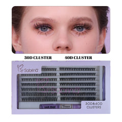 280Pcs Lash Cluster 30D&40D C Curl Induvidual Lashes DIY Eyelash Extension Kit with Bond and Seal Lash Glue Remover and Eyelash Extension Tweezers