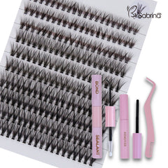 200Pcs Lash Cluster 30D C Curl Induvidual Lashes DIY Eyelash Extension Kit with Bond and Seal Lash Glue Remover and Eyelash Extension Tweezers