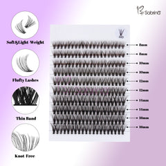 200Pcs Lash Cluster 30D C Curl Induvidual Lashes DIY Eyelash Extension Kit with Bond and Seal Lash Glue Remover and Eyelash Extension Tweezers