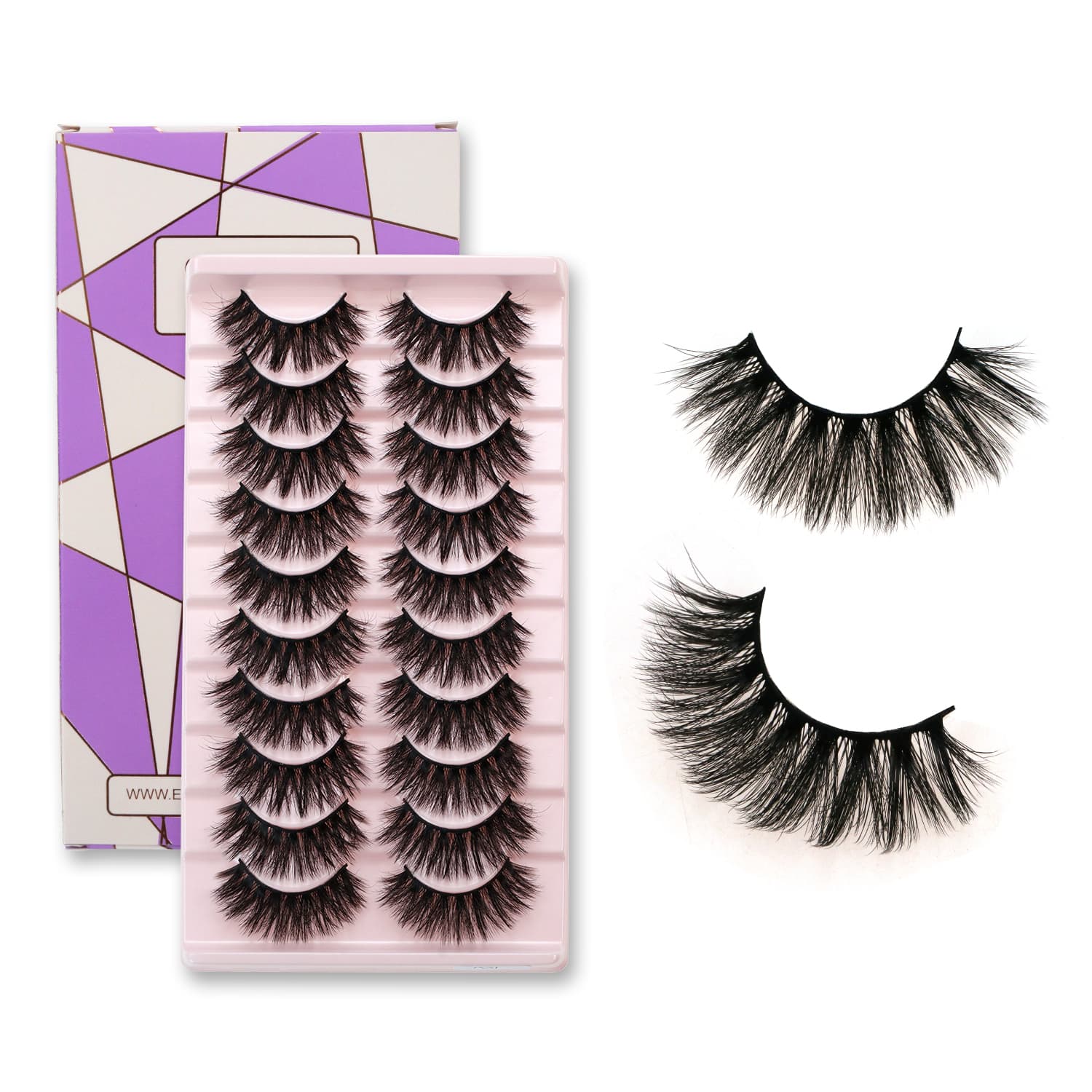 3. Sabrina 10 Pairs Faux Mink Value Lash Bundles-A31