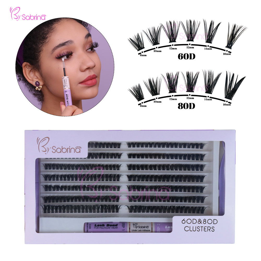 60D&80D Individual Lash Kit with 280pcs Clusters/Bond&Seal/Remover/Applicator