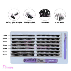 60D&80D Individual Lash Kit with 280pcs Clusters/Bond&Seal/Remover/Applicator