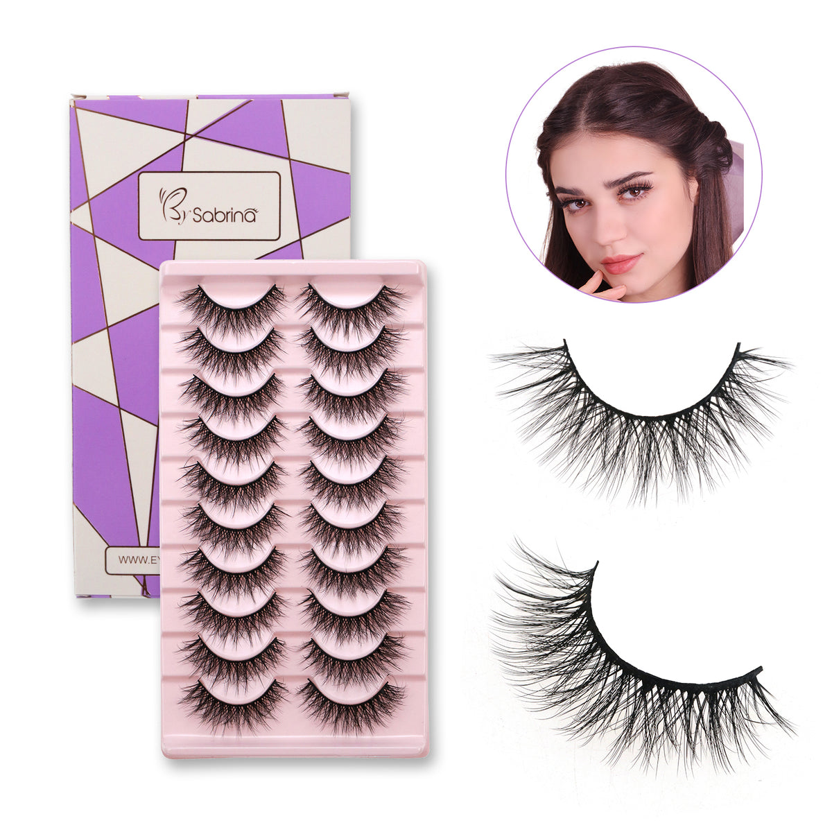 10 Pairs Faux Mink Value Lash Bundles-A01