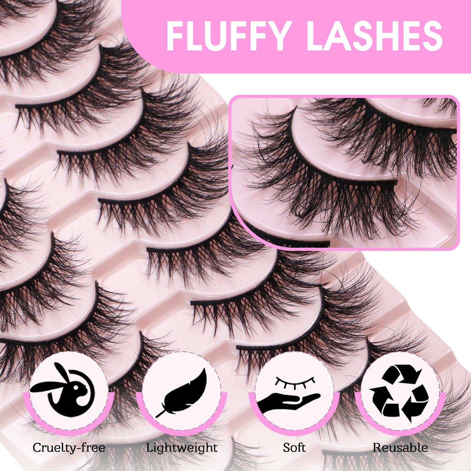 10 Pairs Faux Mink Value Lash Bundles-A03