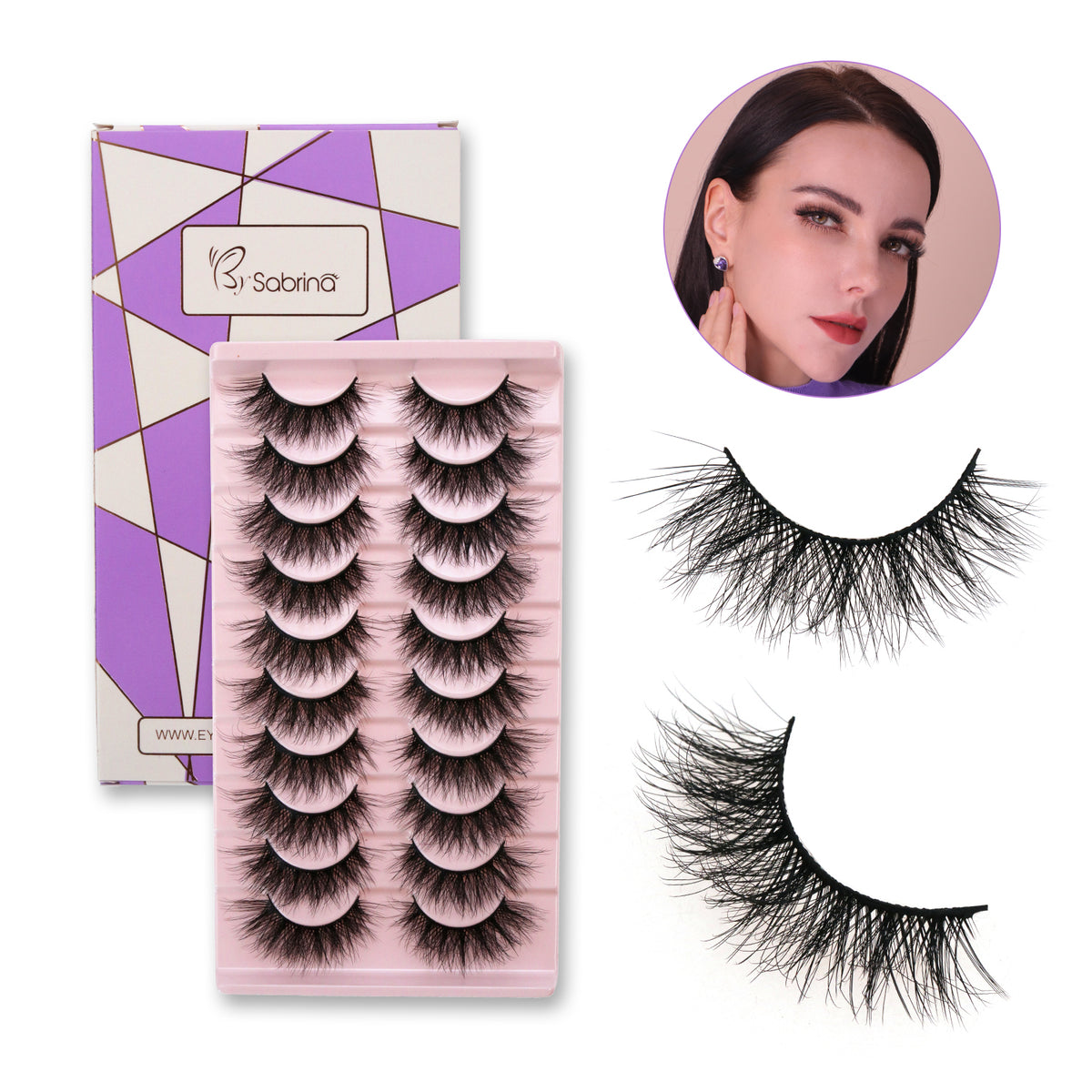 10 Pairs Faux Mink Value Lash Bundles-A05