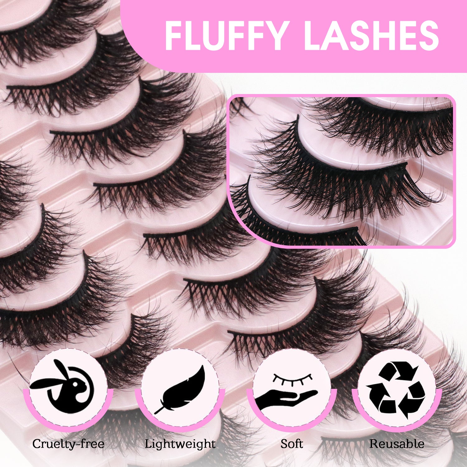10 Pairs Faux Mink Value Lash Bundles-A26