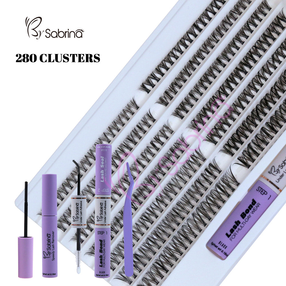 30D&40D Individual Lash Kit with 280pcs Clusters/Bond&Seal/Remover/Applicator