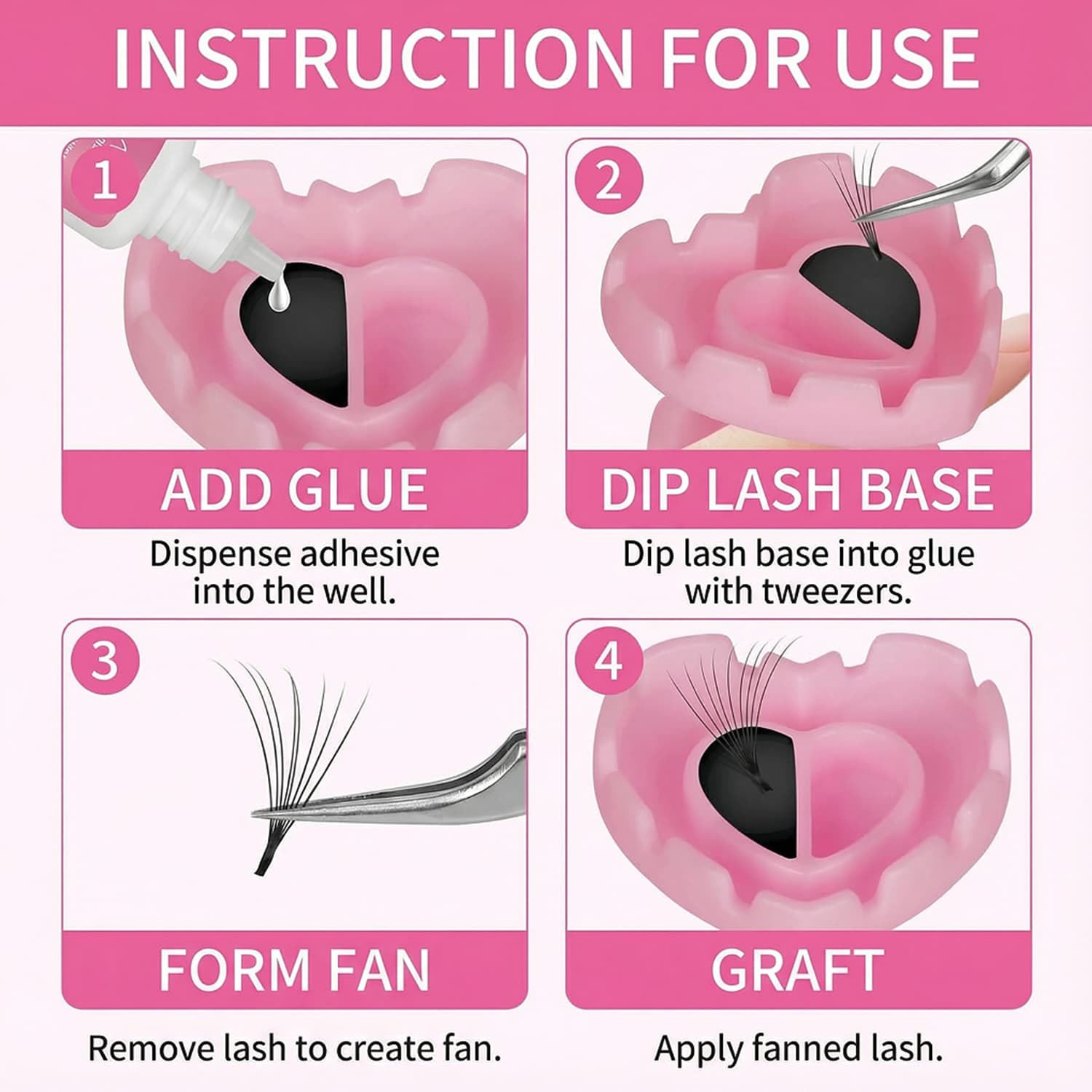 Disposable Eyelash Glue Ring, 100 Pieces