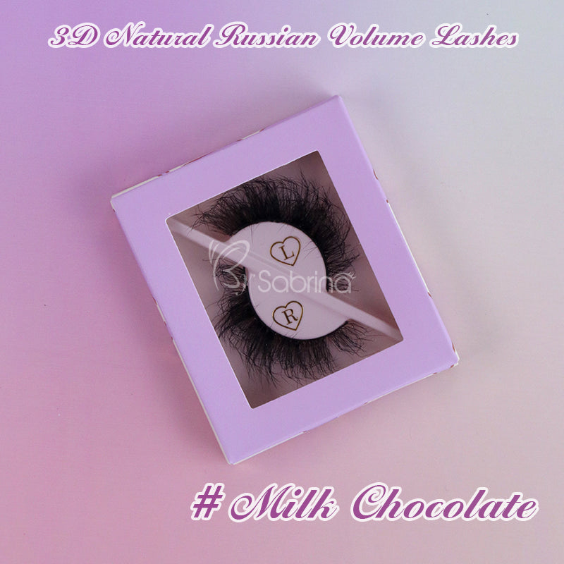 Milk Chocolate D Curl Natural Russian Volume Lashes