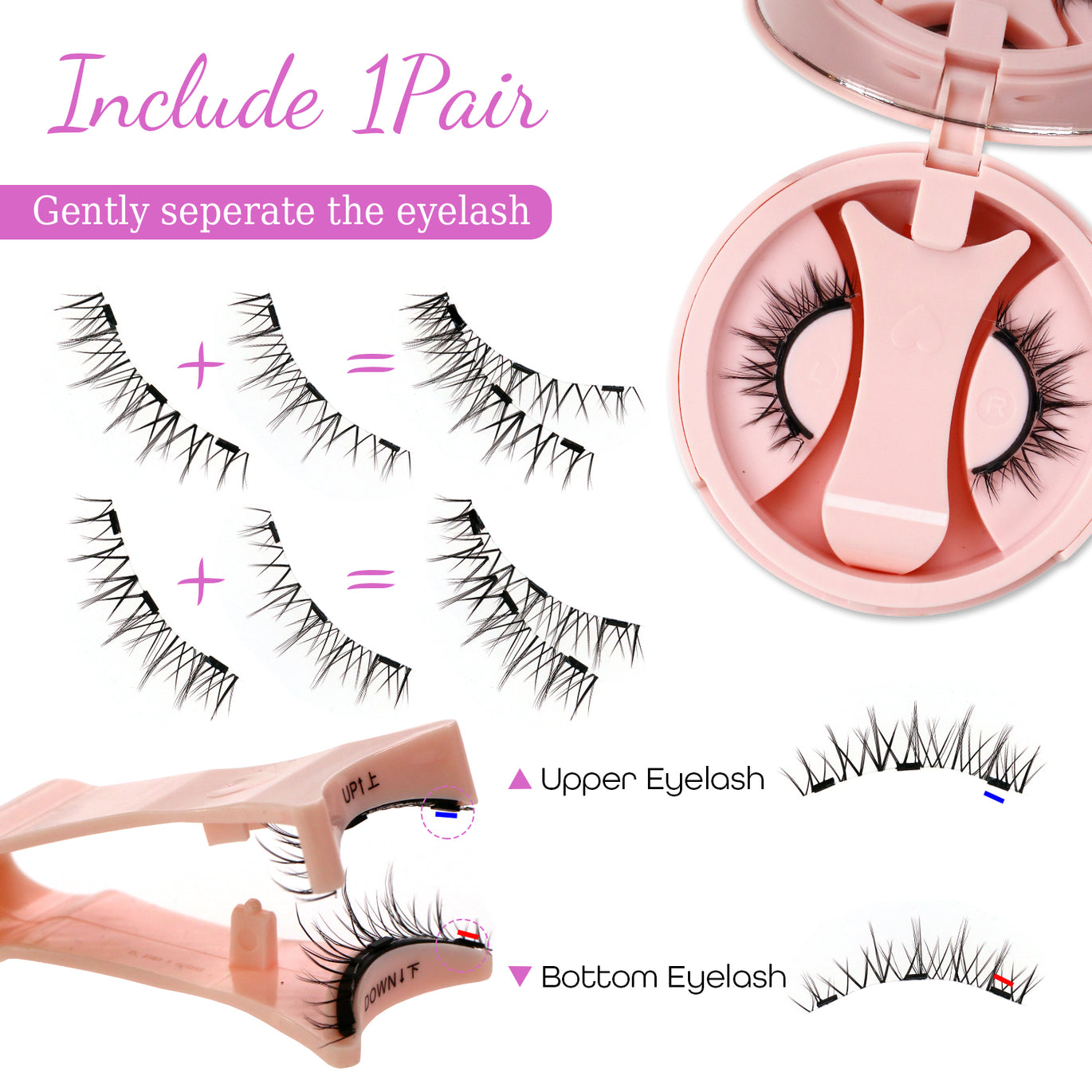2. Cat Eye Cluster Lashes