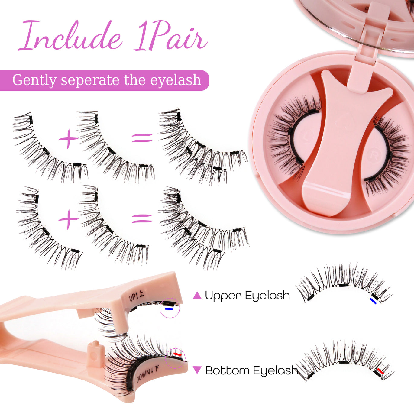 1. Natural Wispy Cluster Lashes
