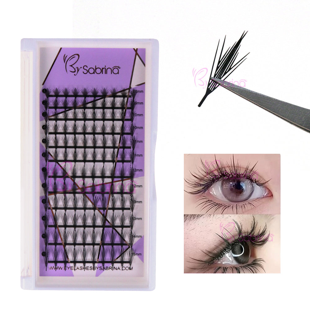 Wispy Anime Lashes Fluffy Tower Tip Premade Volume Eyelash Extensions #Type A