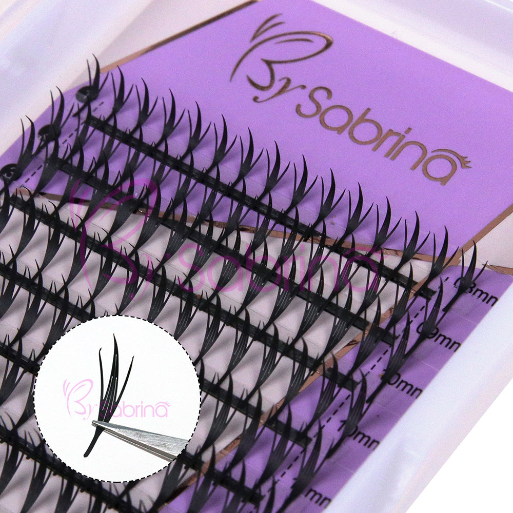 Wispy Anime Lashes Fluffy Tower Tip Premade Volume Eyelash Extensions #Type B