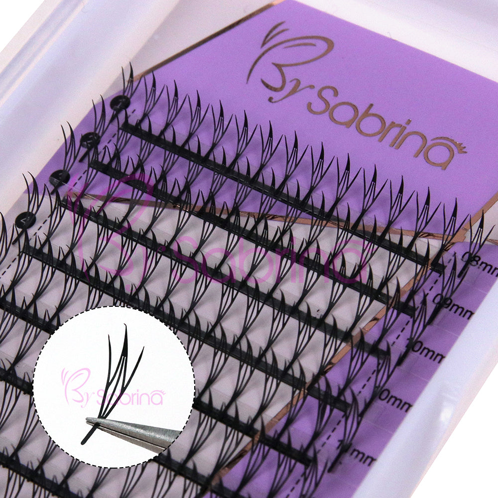 Wispy Anime Lashes Fluffy Tower Tip Premade Volume Eyelash Extensions #Type D