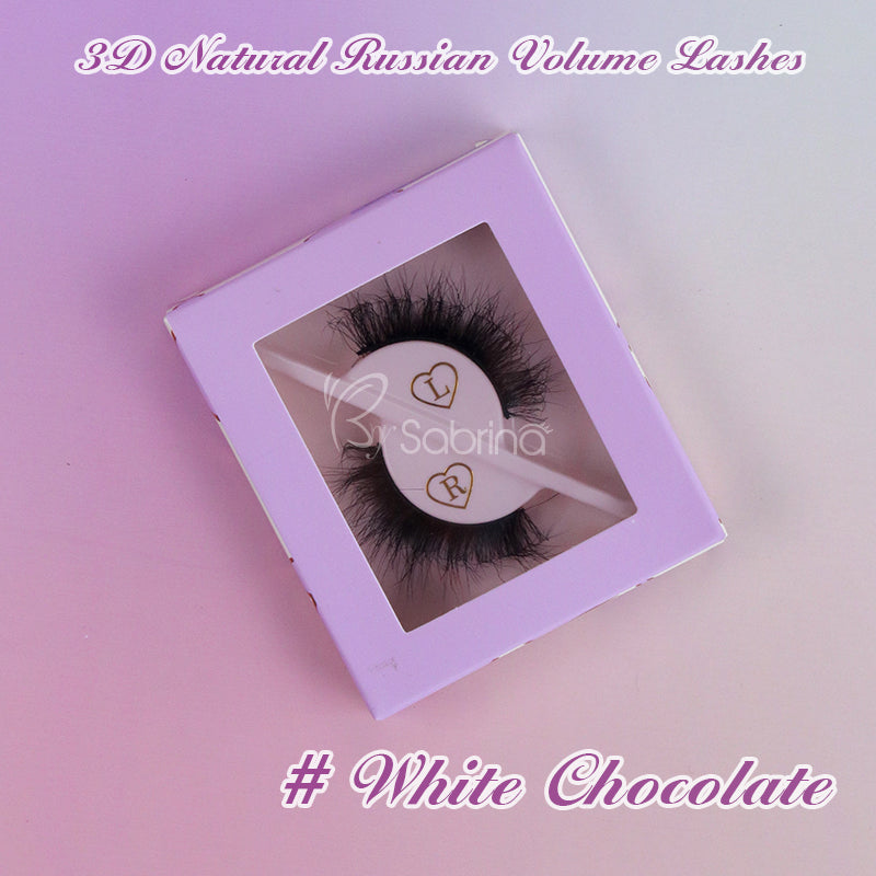 White Chocolate D Curl Natural Russian Volume Lashes