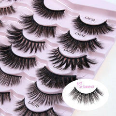 21 Styles Mixed Natural Wispy Cat Eye Lash DIY Eyelashes Extension at Home for Most Eye Shapes