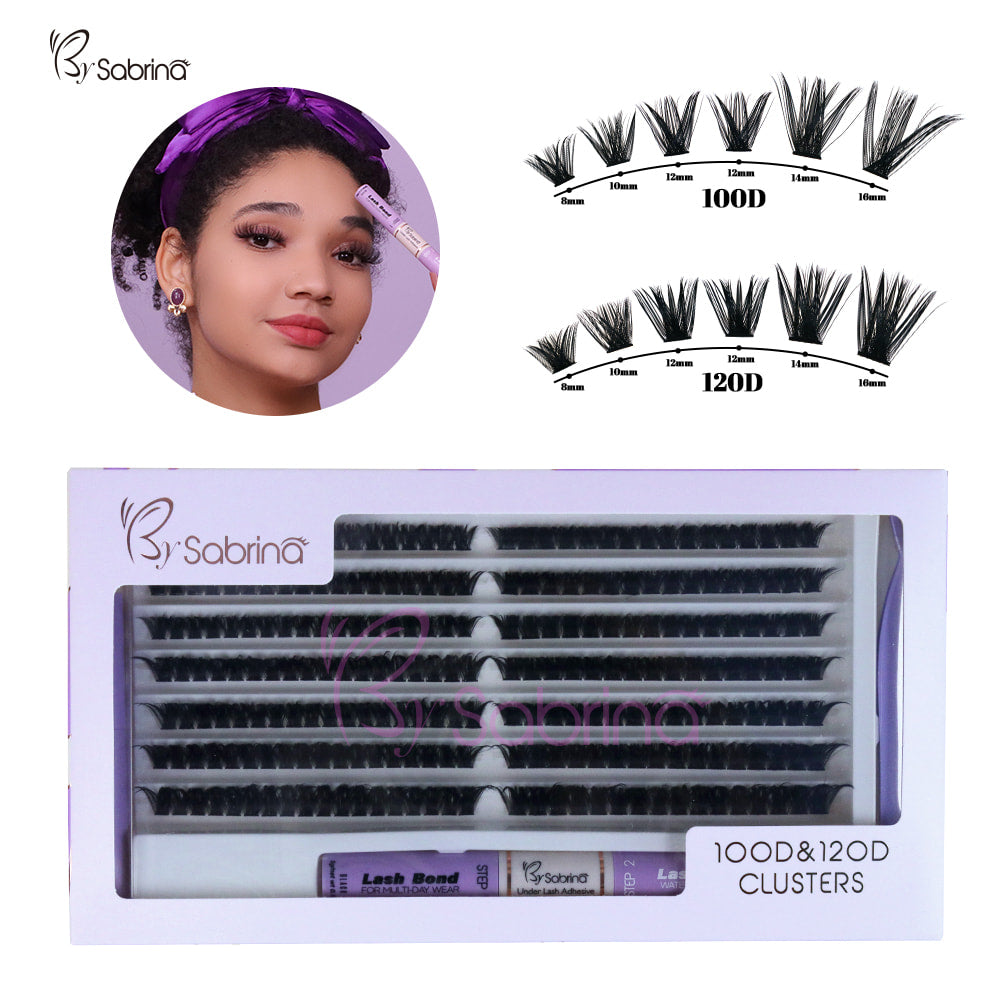100D&120D Individual Lash Kit with 280pcs Clusters/Bond&Seal/Remover/Applicator