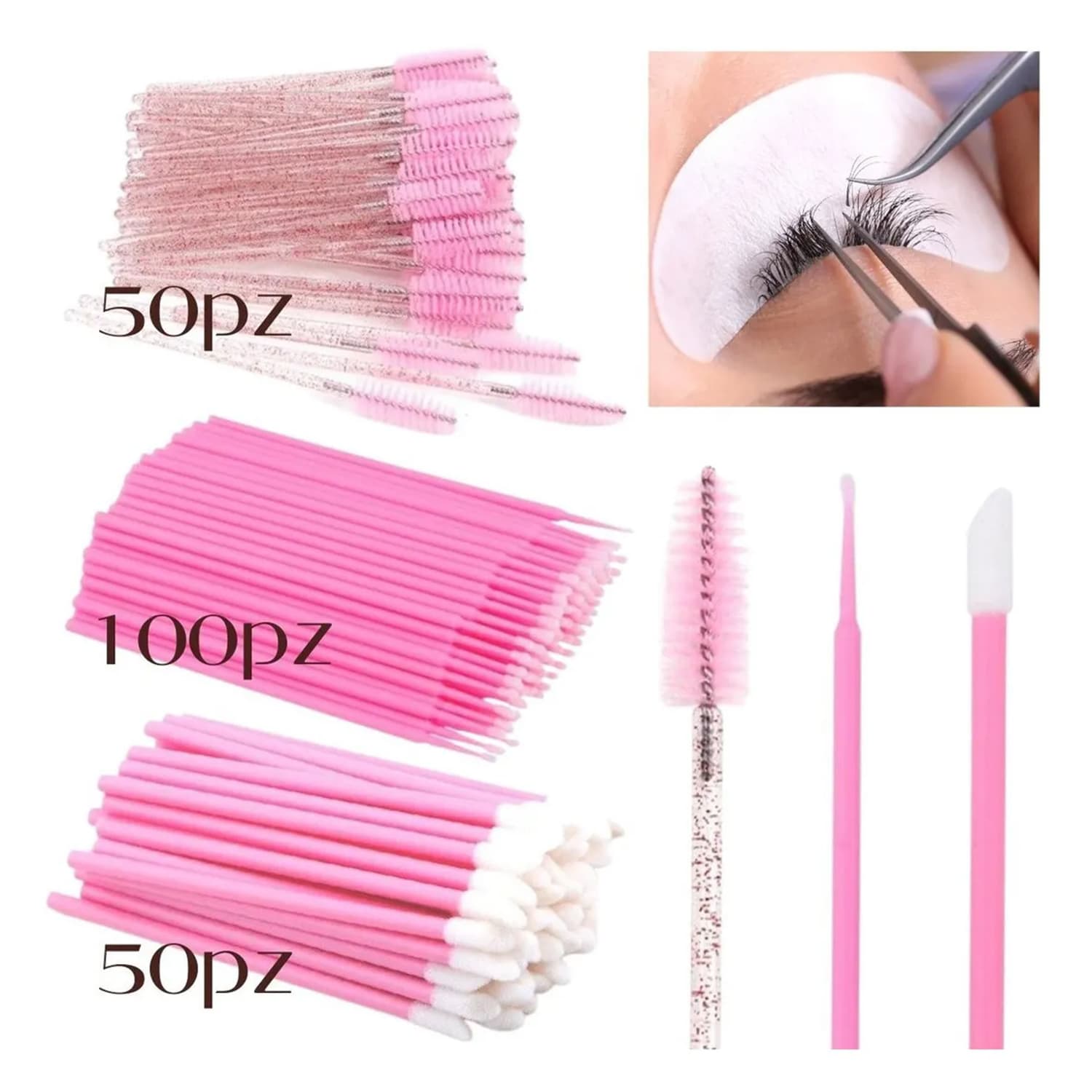 Mascara brush / Lip applicators / Micro brush applicator for eyelash extension makeup Disposable accessories